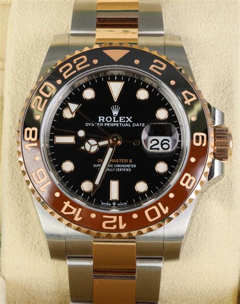 rolex gmt two tone rose gold root beer|rolex gmt root beer price.